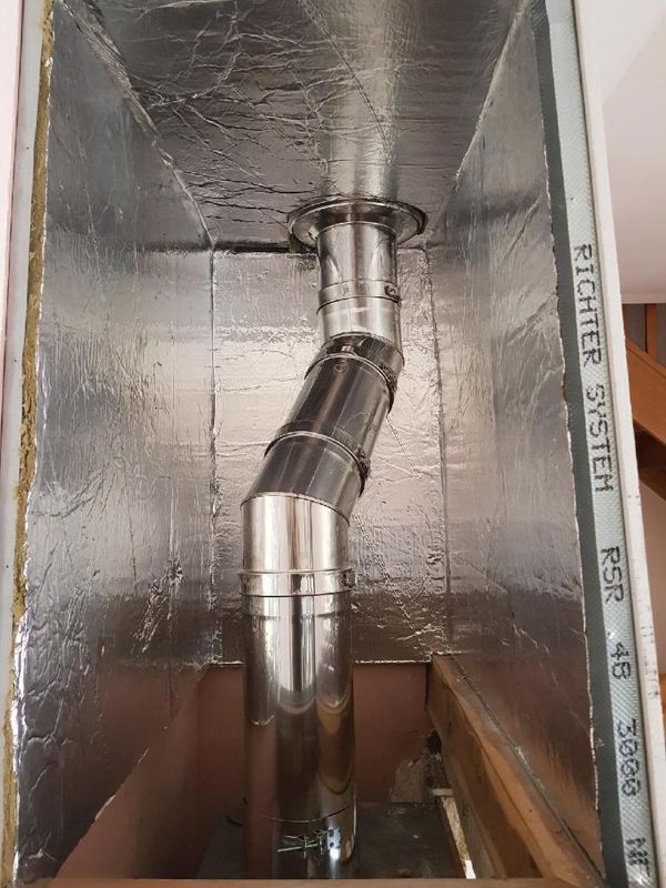 Tubage de cheminée - Chambre de décompression + raccordement sur insert